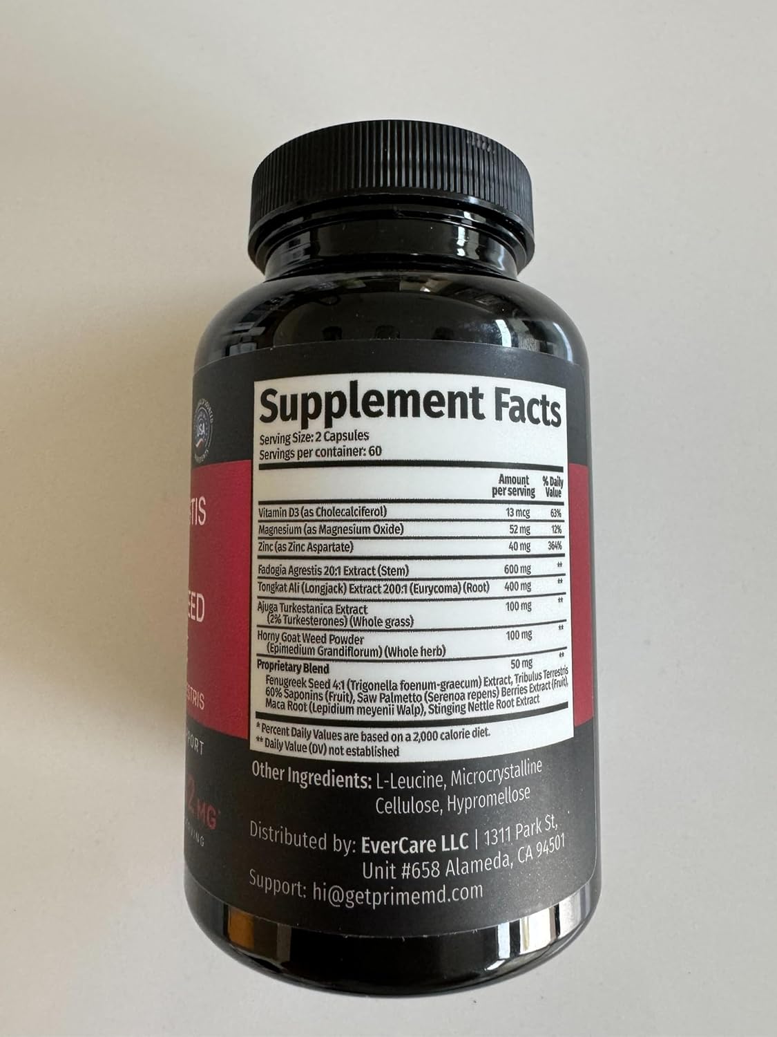 Liquid Collagen Biotin (2pk), Fadogia Tongkat Ali (1pk), and Nitric Oxide (1pk) Supplement Bundle - Potent Vitamins for Hair, Skin, Nails, Heart, Energy, & Testosterone Support - Non-GMO, Vegan - PrimeMD