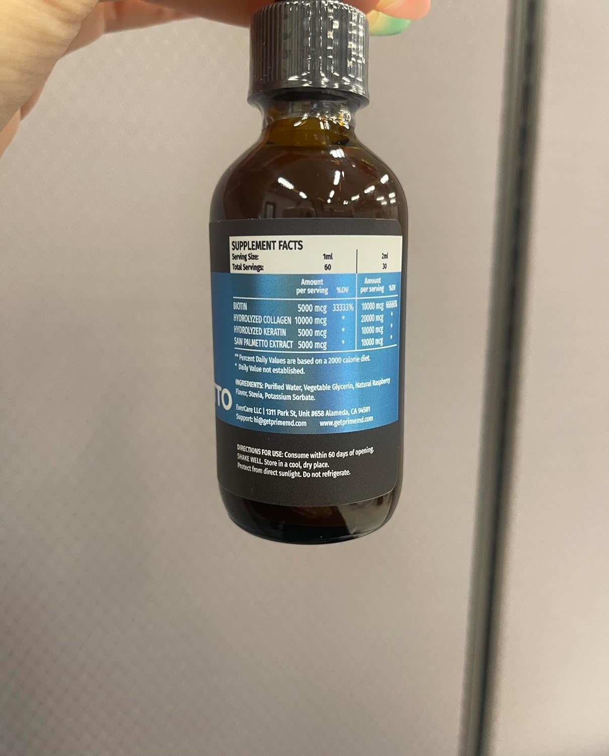 Liquid Collagen Biotin (2pk), Fadogia Tongkat Ali (1pk), and Nitric Oxide (1pk) Supplement Bundle - Potent Vitamins for Hair, Skin, Nails, Heart, Energy, & Testosterone Support - Non-GMO, Vegan - PrimeMD