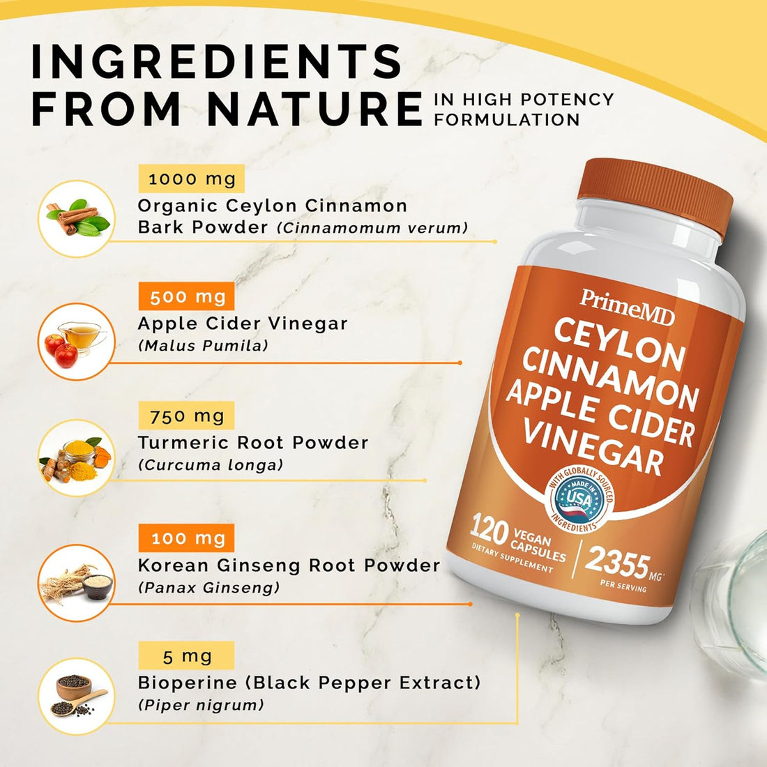 Ceylon Cinnamon (1pk), Fadogia Tongkat Ali (1pk), and Nitric Oxide (1pk) Supplement Bundle - Potent Vitamins for Heart, Energy, Male Well-Being, & Immune Support - Non-GMO, Vegan, Gluten-Free - PrimeMD