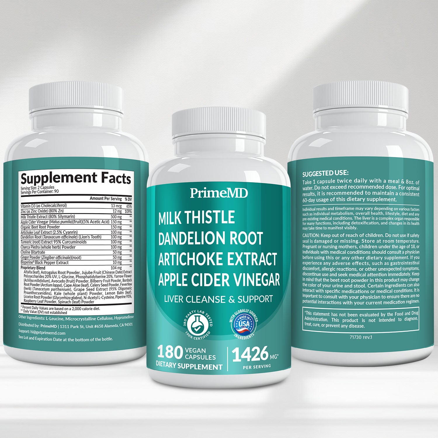 32-in-1 Liver Support with Milk Thistle Supplement – Liver Detox with Silymarin, Artichoke Extract & Beetroot Powder – Comprehensive Wellness Formula for Liver Cleanse - PrimeMD