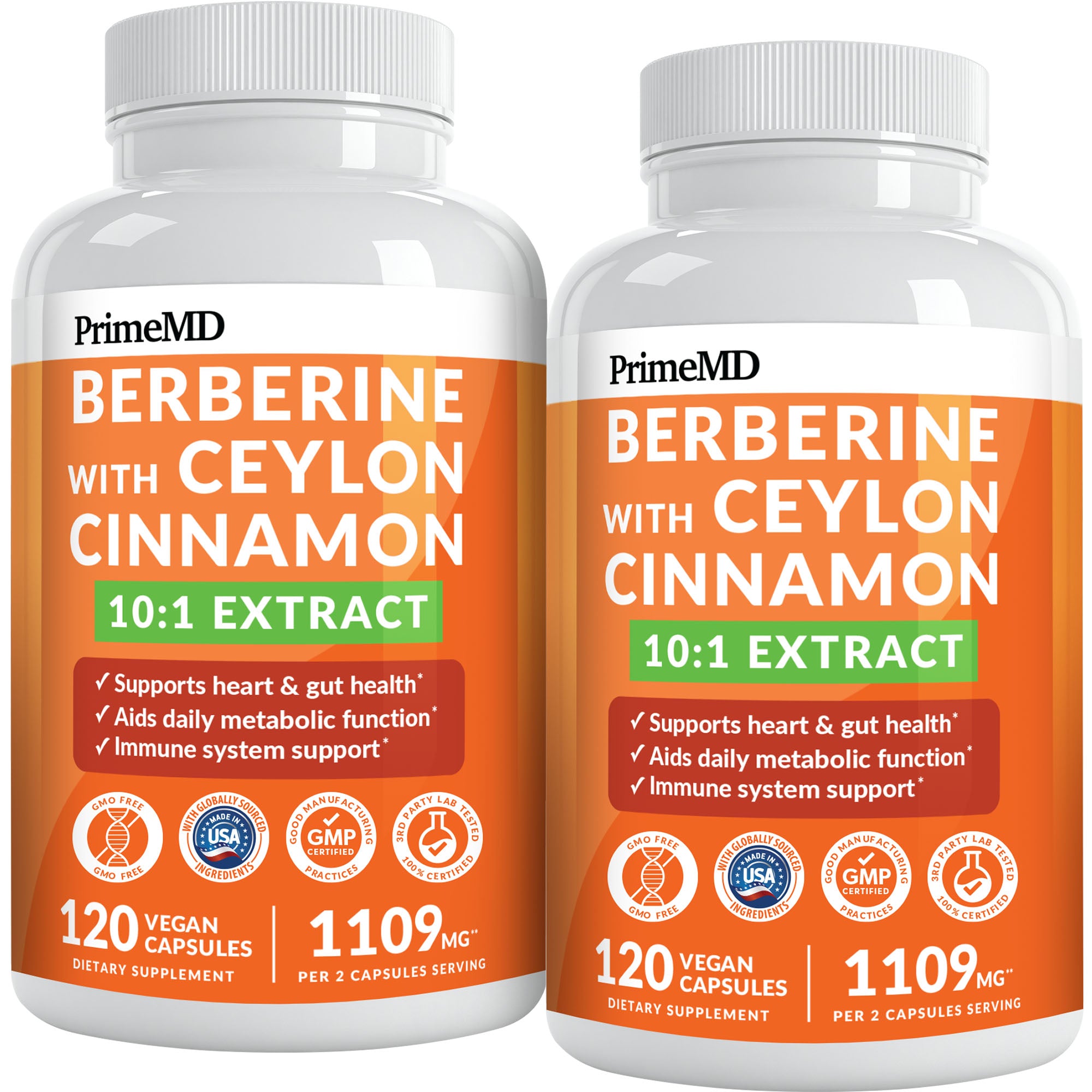 21-in-1 Berberine Supplement with Ceylon Cinnamon with Chromium, Bitter Melon and Green Tea Extract and Black Pepper Extract 5X for Energy & Metabolism Support with 5279 mg