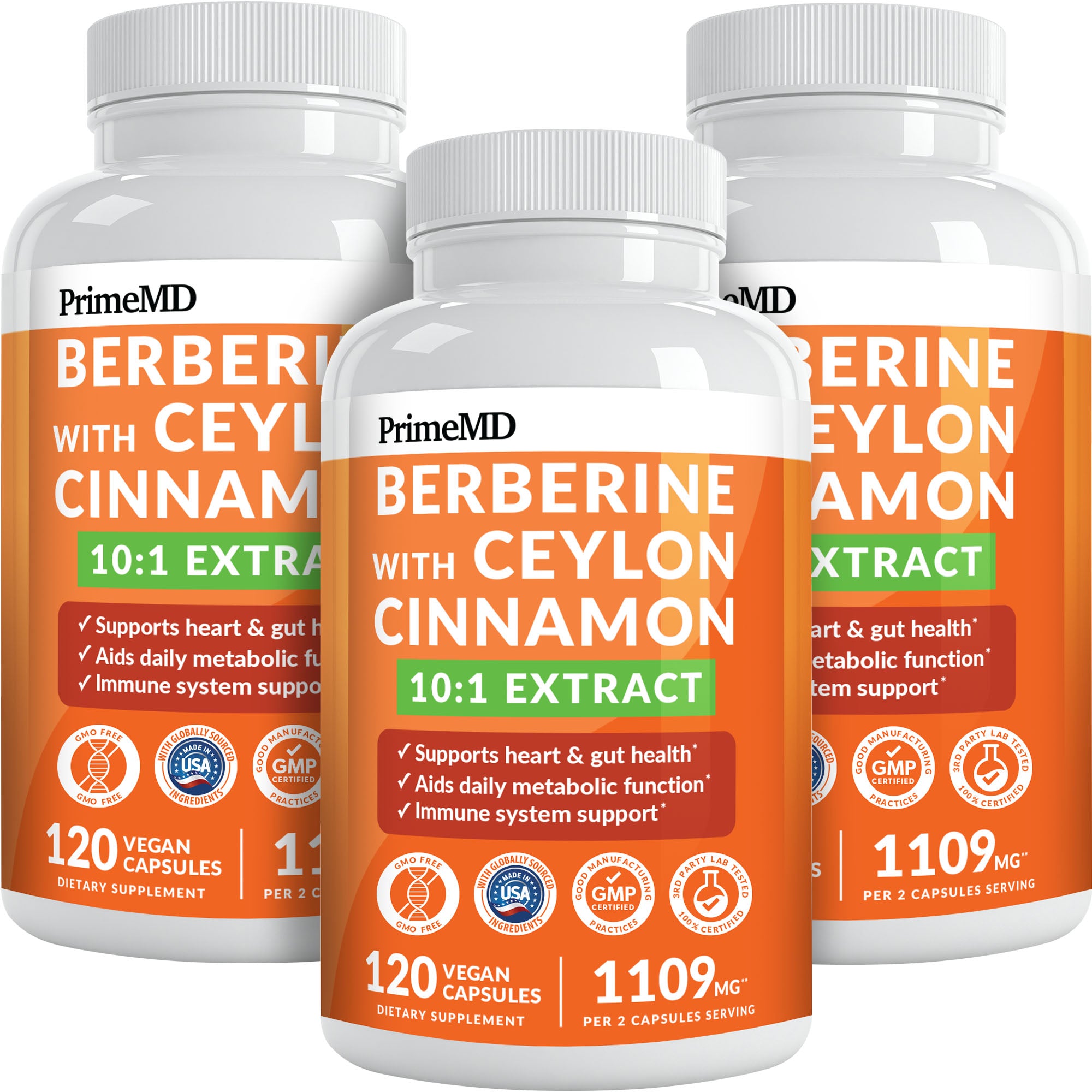 21-in-1 Berberine Supplement with Ceylon Cinnamon with Chromium, Bitter Melon and Green Tea Extract and Black Pepper Extract 5X for Energy & Metabolism Support with 5279 mg