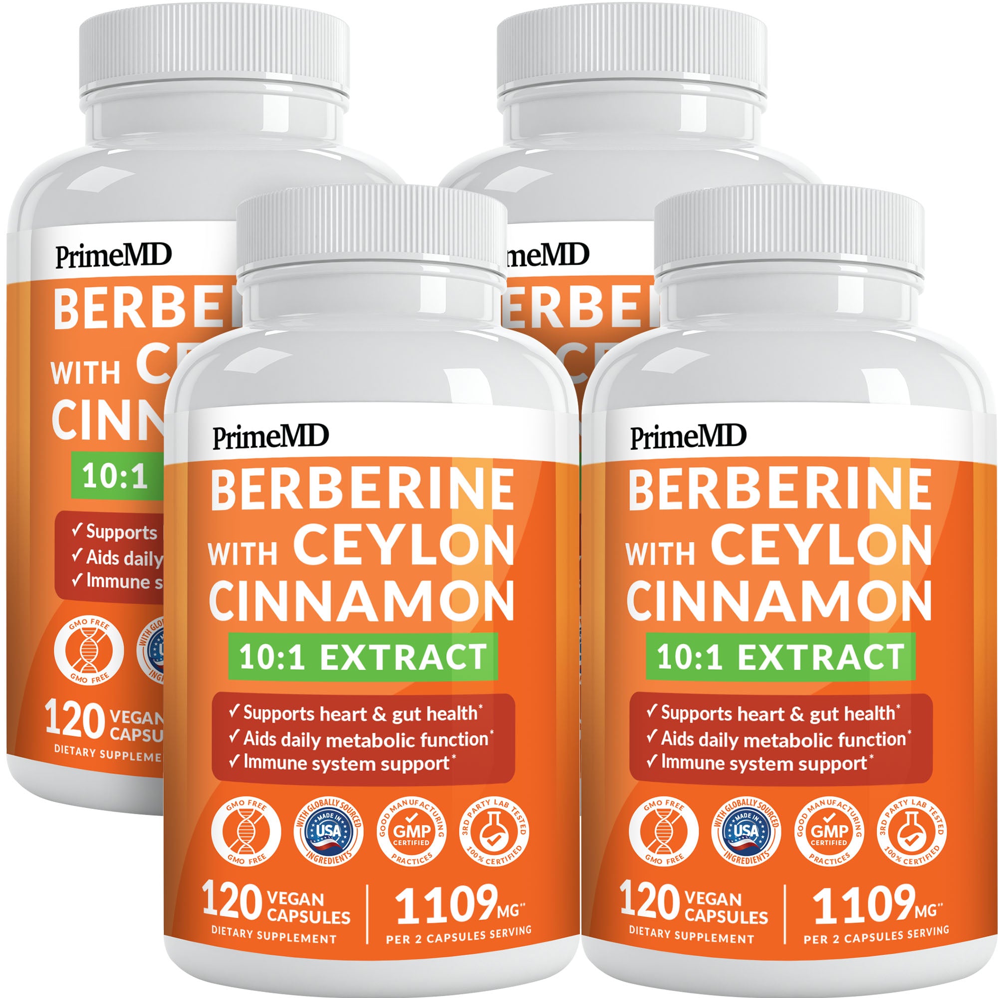 21-in-1 Berberine Supplement with Ceylon Cinnamon with Chromium, Bitter Melon and Green Tea Extract and Black Pepper Extract 5X for Energy & Metabolism Support with 5279 mg