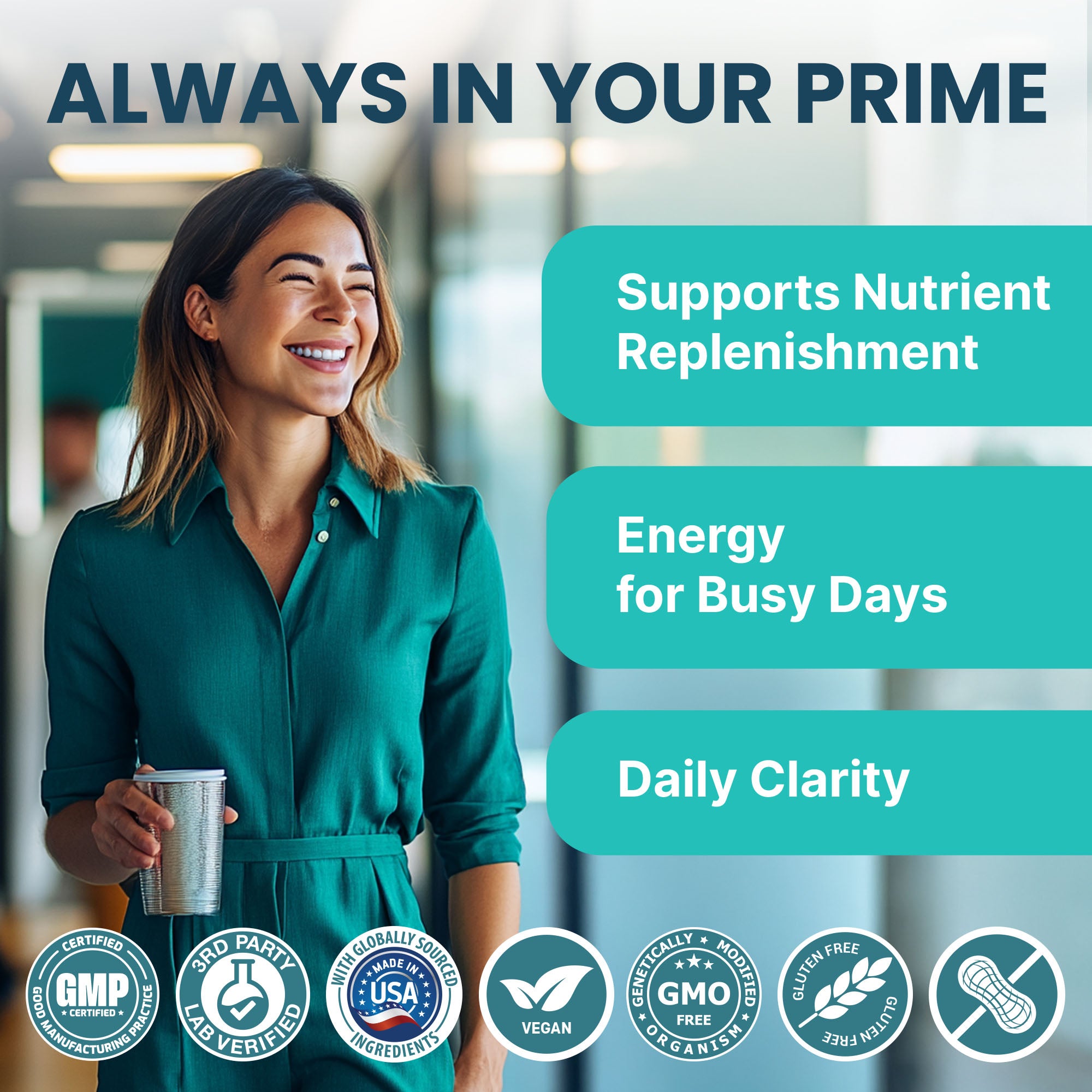 4-in-1 Calcium Supplements for Women and Men - Calcium with Vitamin D3 K2 5000 IU Supplement, 601mg per Serving for Heart, Bones & Body Defenses - Gluten-Free, Vegan-Friendly - PrimeMD