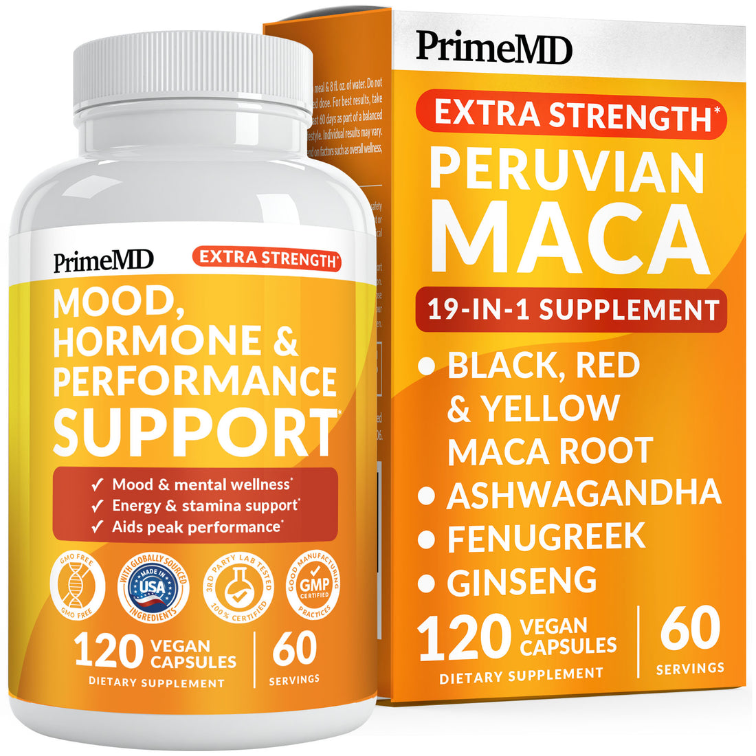 19-in-1 Extra Strength Peruvian Maca Root Capsules - PrimeMD