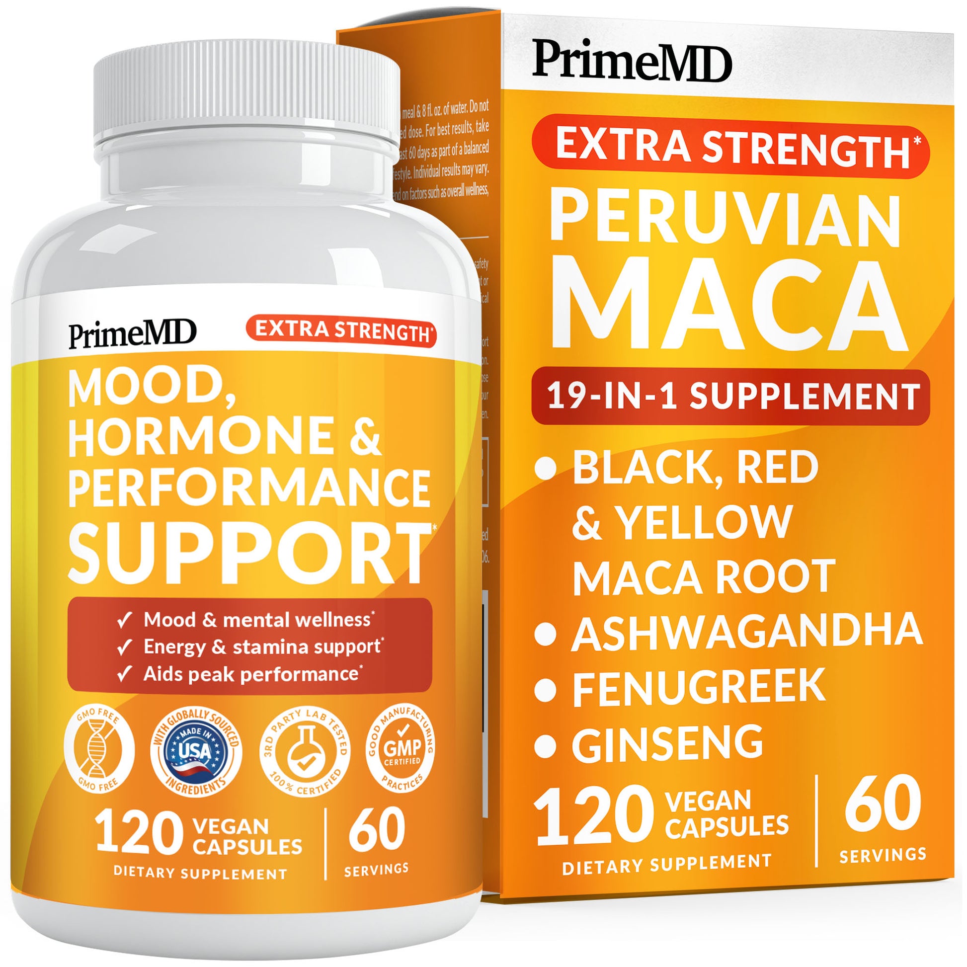 19-in-1 Extra Strength Peruvian Maca Root Capsules - PrimeMD