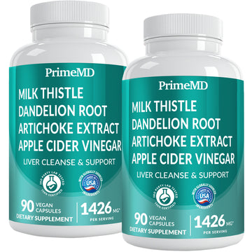 32-in-1 Liver Support with Milk Thistle Supplement – Liver Detox with Silymarin, Artichoke Extract & Beetroot Powder – Comprehensive Wellness Formula for Liver Cleanse - PrimeMD