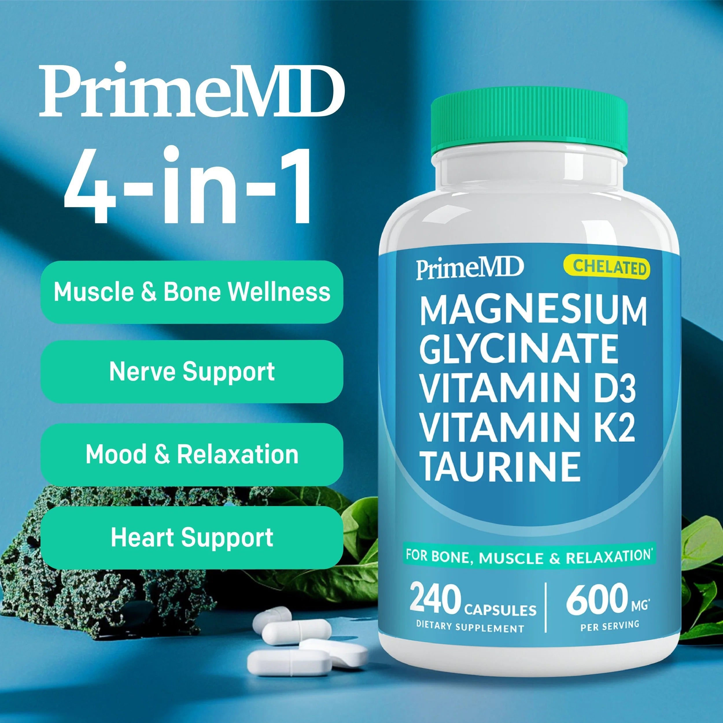 4-in-1 Chelated Magnesium Glycinate Supplement - PrimeMD
