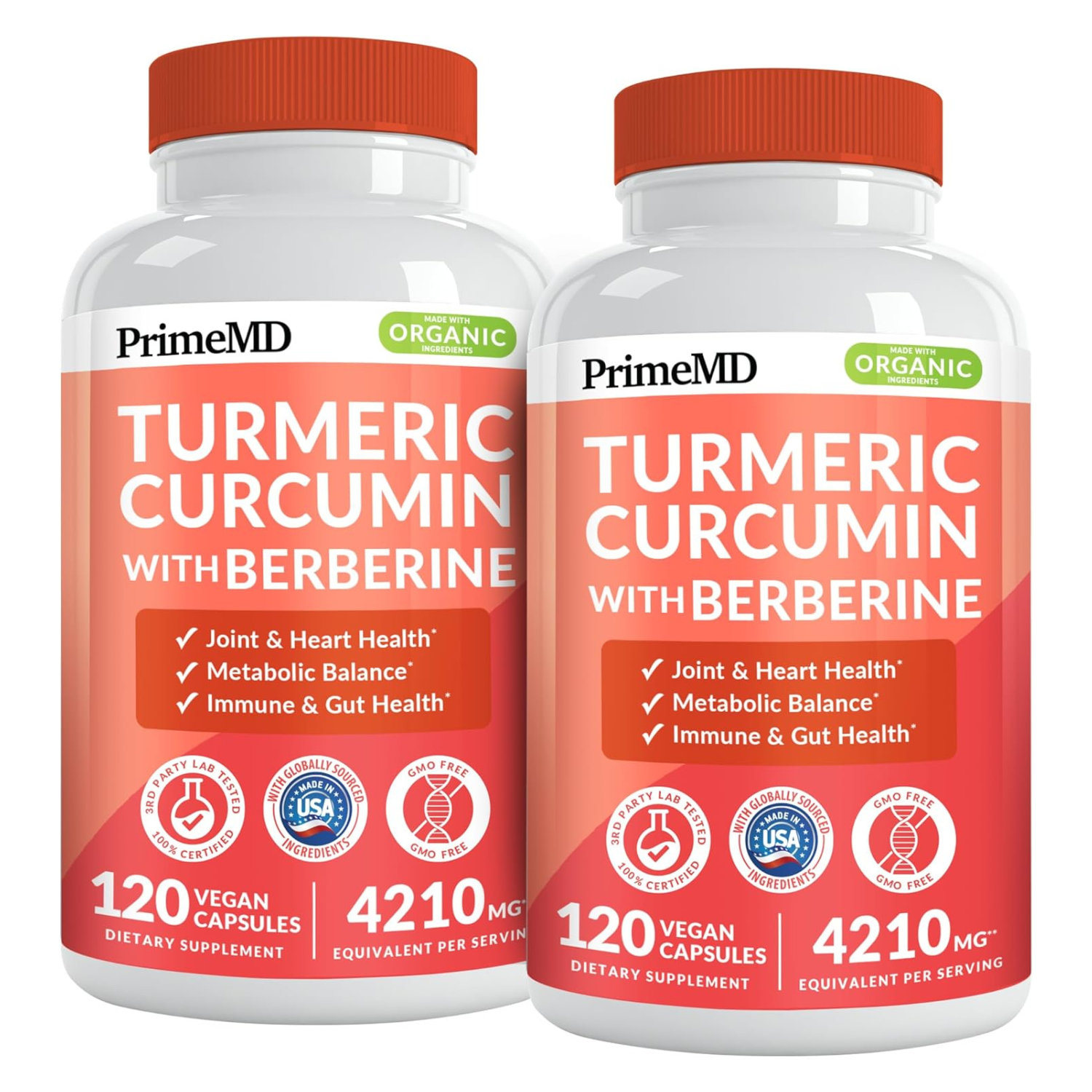 5-in-1 Turmeric Curcumin Supplement - PrimeMD