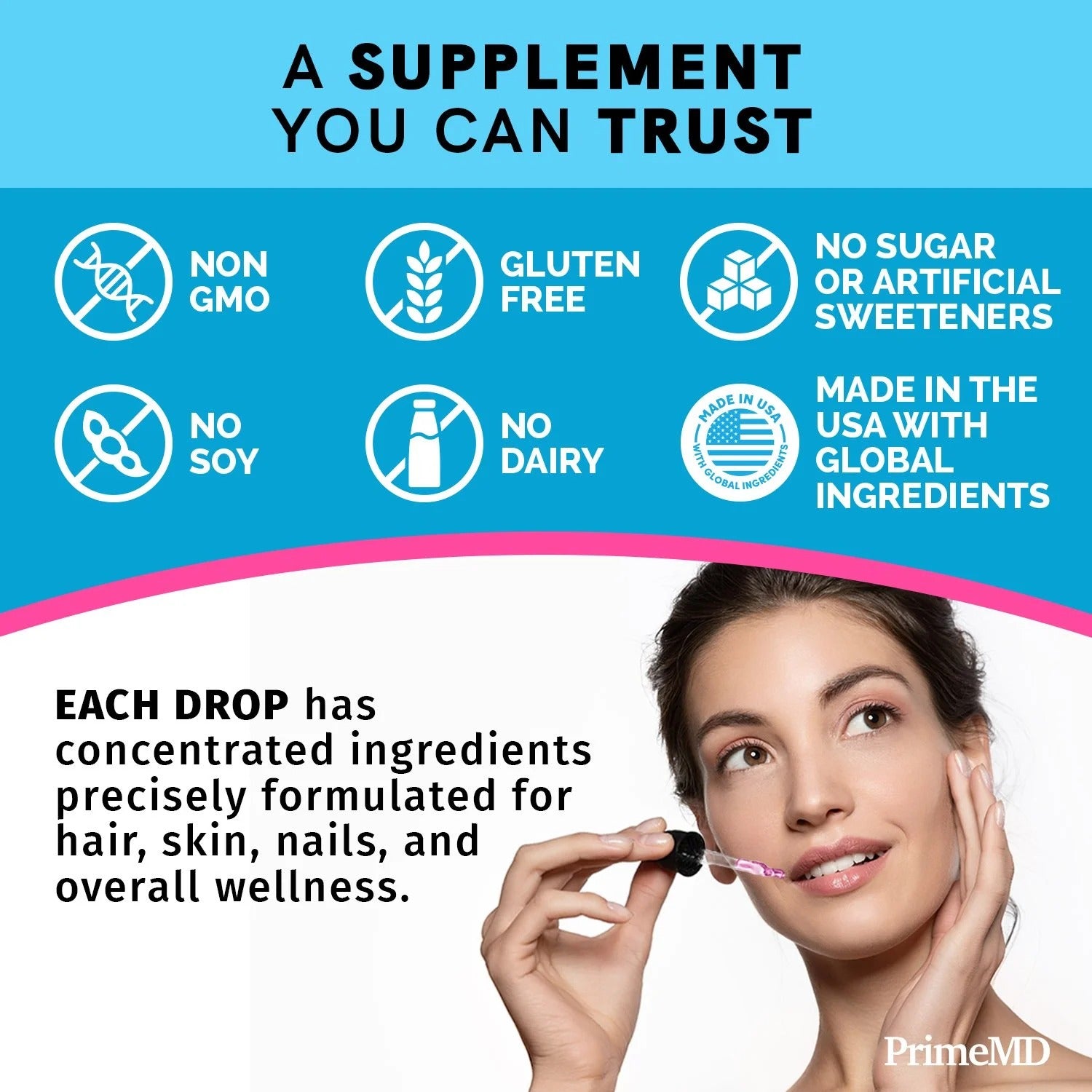 Liquid Biotin Collagen - 50,000mcg - PrimeMD