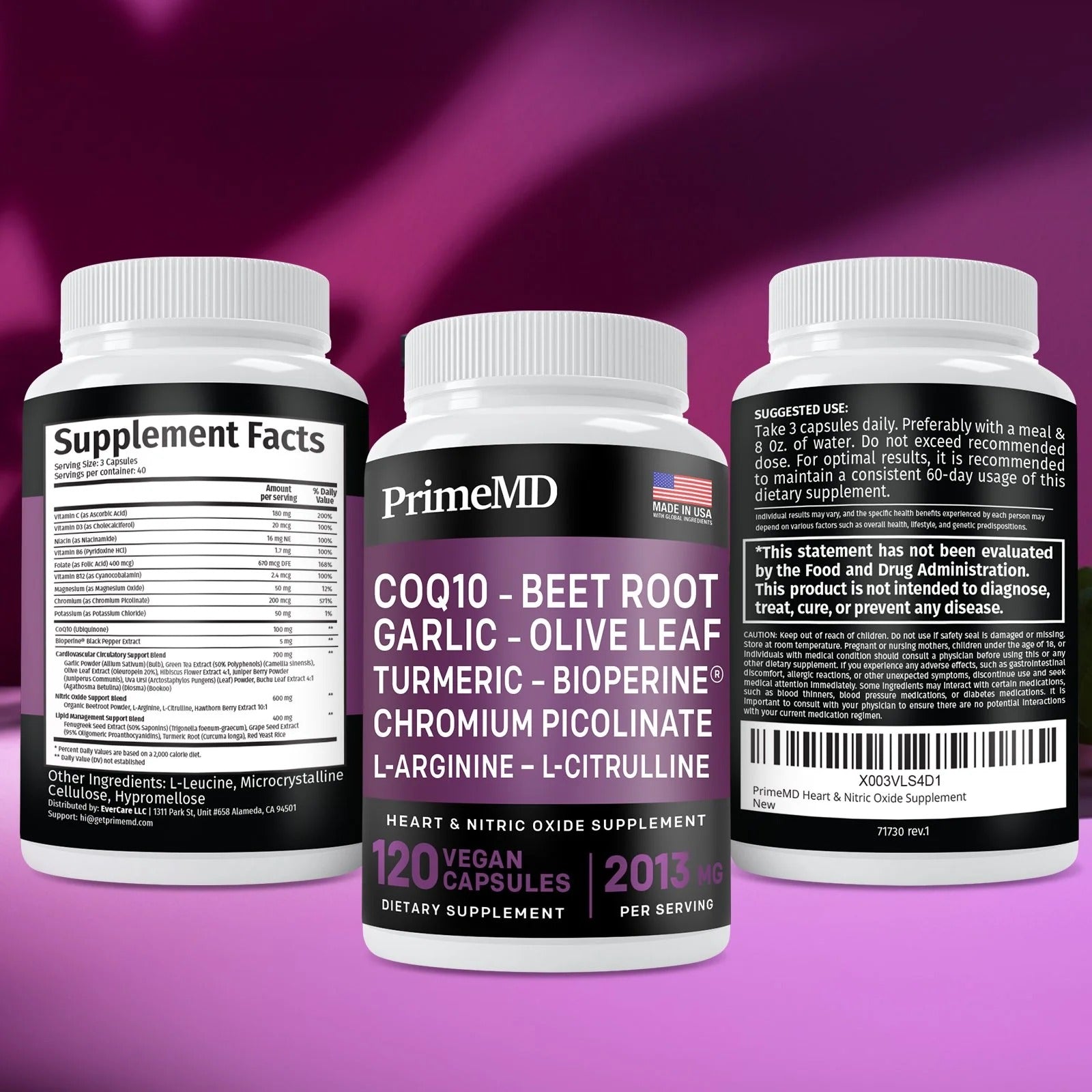 26-in-1 Nitric Oxide Blood Pressure Supplement - PrimeMD