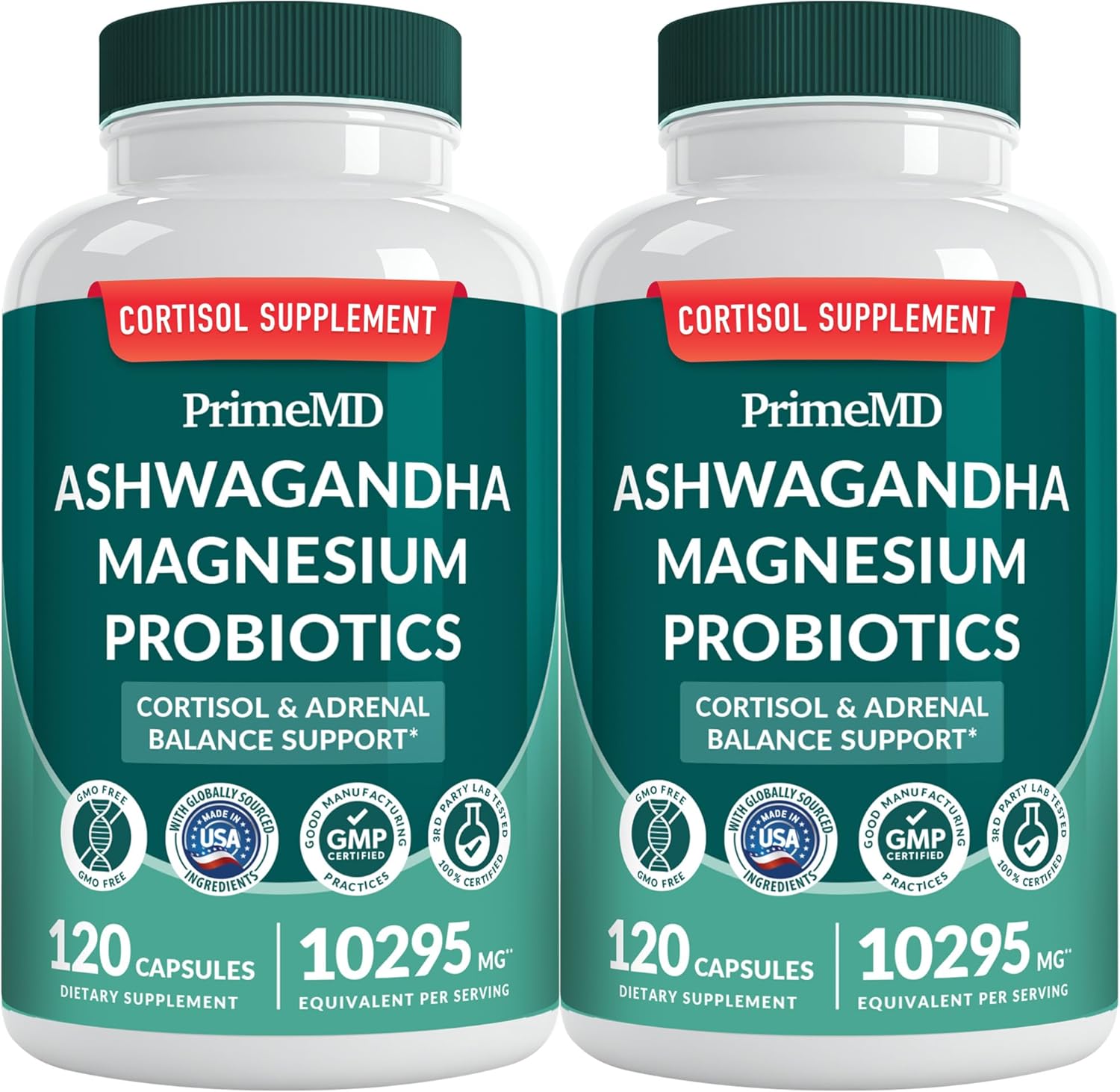 5-in-1 Cortisol Supplement with Ashwagandha - PrimeMD