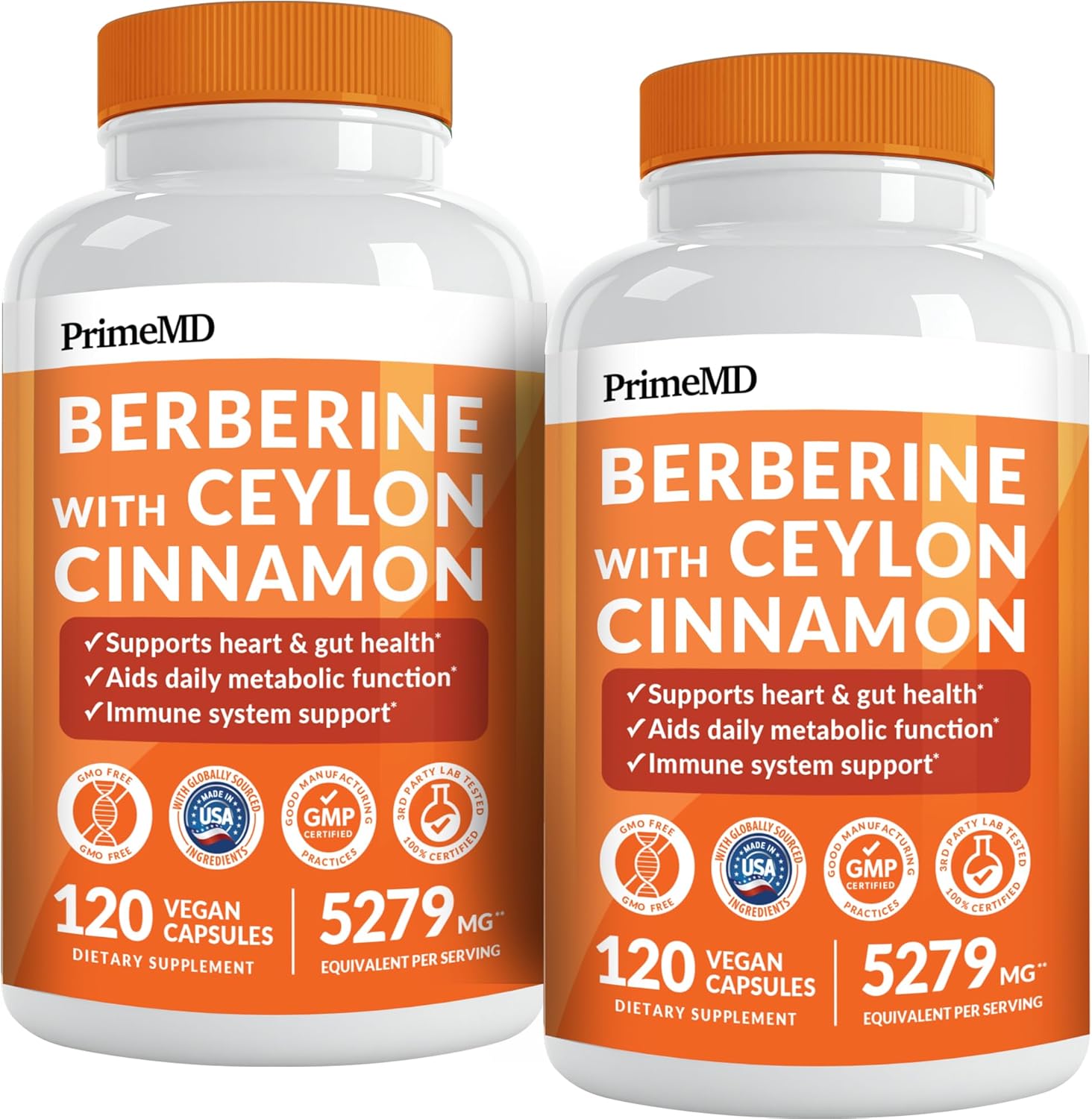 21-in-1 Berberine Supplement with Ceylon Cinnamon with Chromium - PrimeMD