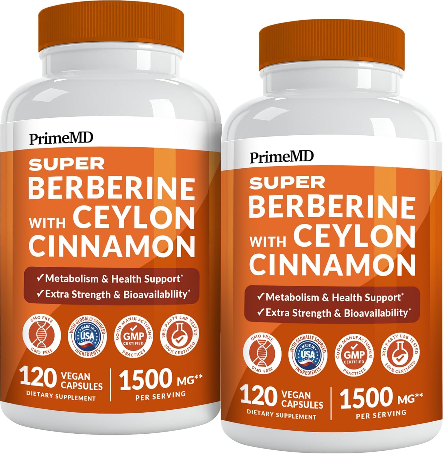 Super Berberine Supplement with Ceylon Cinnamon - PrimeMD