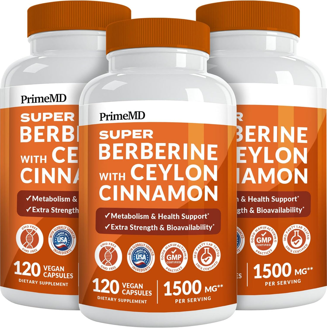 Super Berberine Supplement with Ceylon Cinnamon - PrimeMD