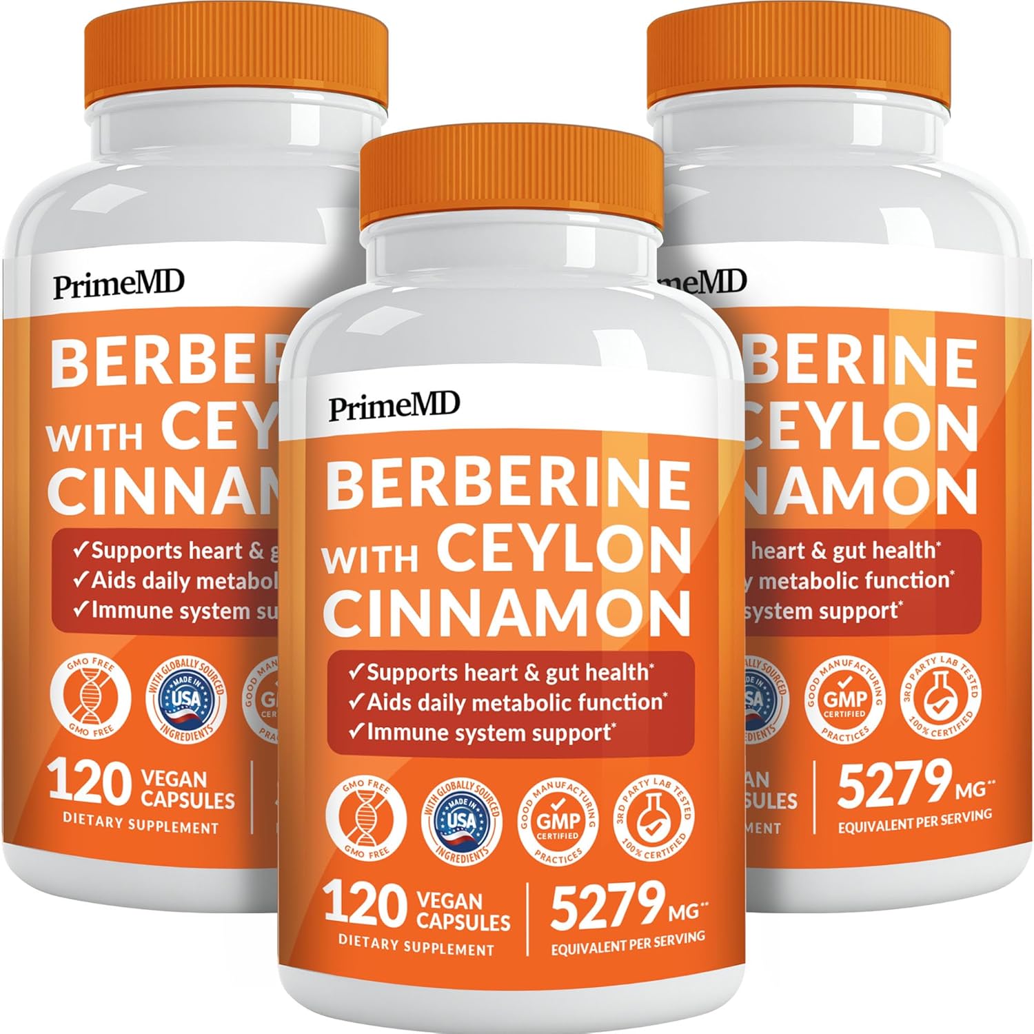 21-in-1 Berberine Supplement with Ceylon Cinnamon with Chromium - PrimeMD