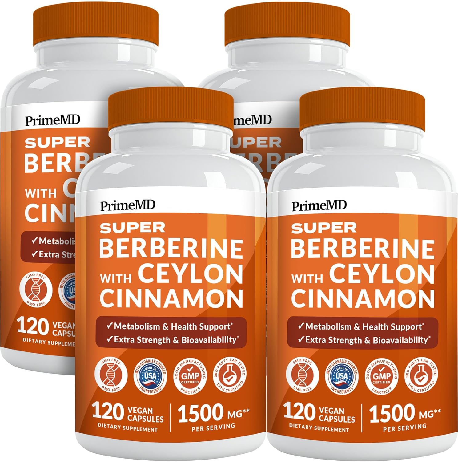 Super Berberine Supplement with Ceylon Cinnamon - PrimeMD