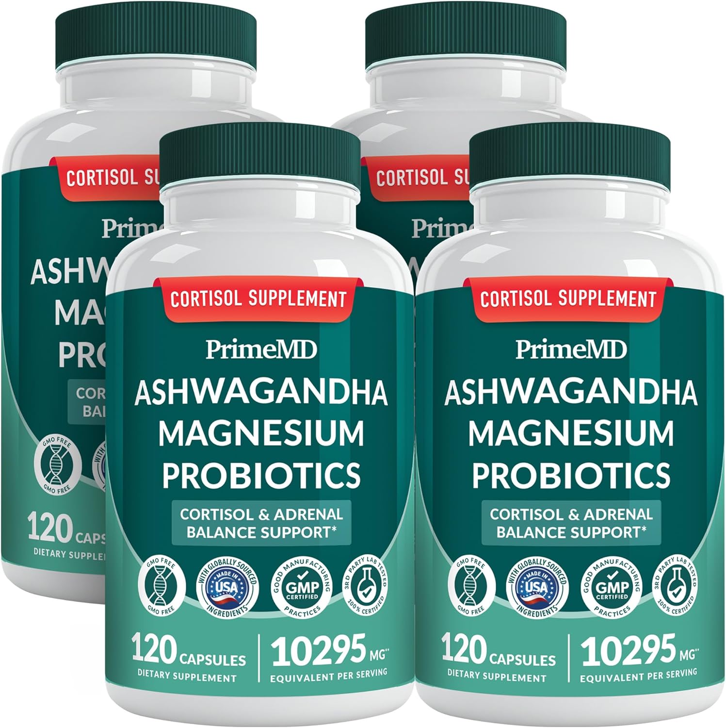 5-in-1 Cortisol Supplement with Ashwagandha - PrimeMD