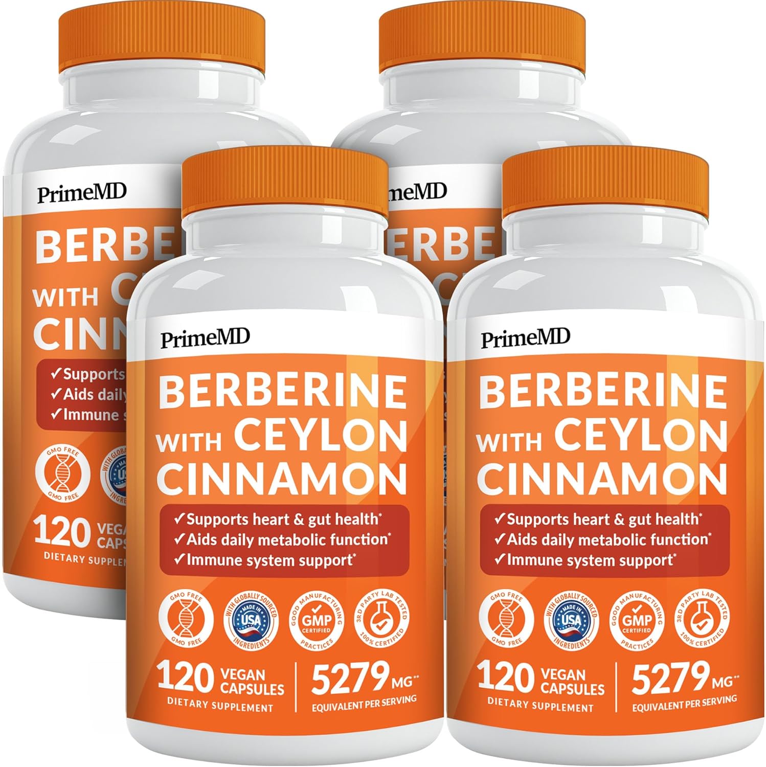 21-in-1 Berberine Supplement with Ceylon Cinnamon with Chromium - PrimeMD